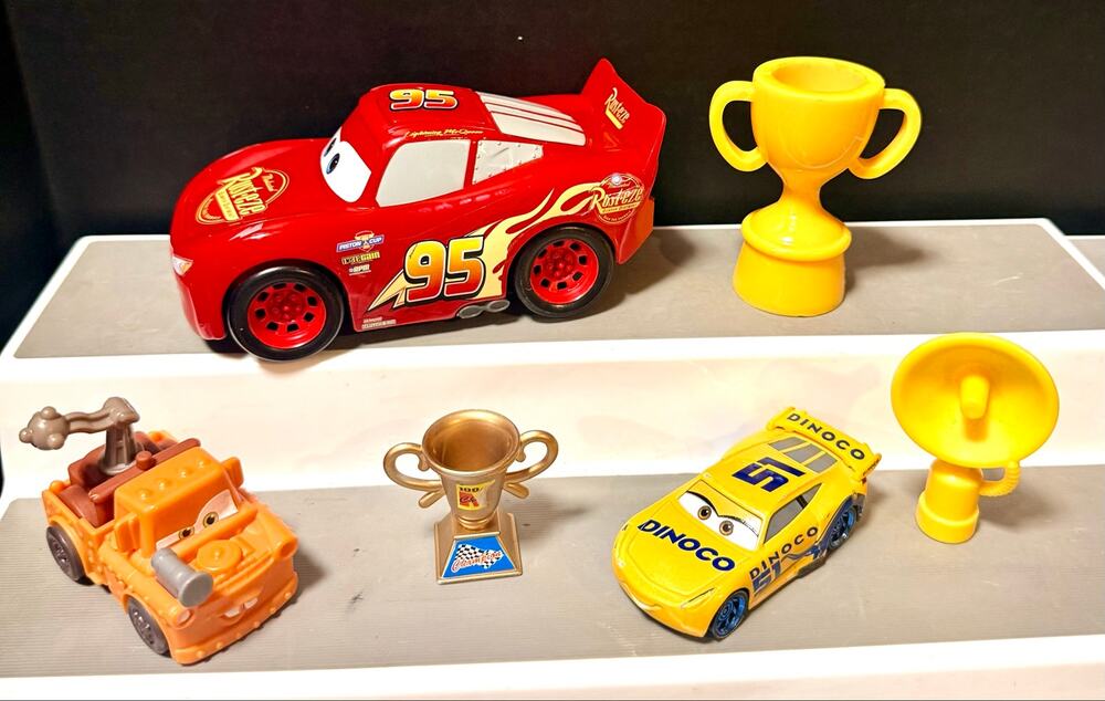 Disney Pixar Cars piston cups lightning McQueen Mater Cruz Ramirez